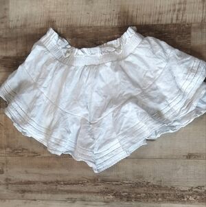 aerie Soft White Tiered Skirt with Ruffle Detail